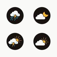 icone meteo design illustrazione vettoriale