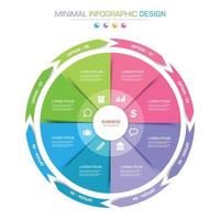 modello di infografica aziendale con icona, illustrazione del design vettoriale