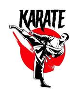 opere d'arte di sport di karate vettore