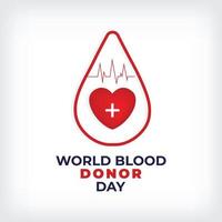 Giornata mondiale del donatore di sangue 14 giugno sfondo della giornata del donatore di sangue vettoriale