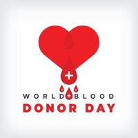 Giornata mondiale del donatore di sangue 14 giugno sfondo della giornata del donatore di sangue vettoriale