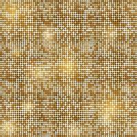 fondo senza cuciture del mosaico rotondo scintillante dell'oro. vettore