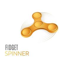 rotazione fidget spinner, vista prospettica, effetto di rotazione vettore