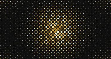 forme esagonali di colore oro astratte piccole con motivo dinamico su sfondo nero. vettore