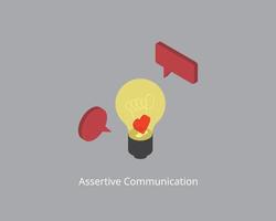 l'abilità di comunicazione assertiva è la capacità di esprimere idee e sentimenti positivi e negativi in modo onesto e diretto vettore