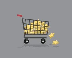 compra stelle per una recensione falsa vettore