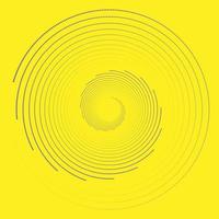 cerchio molto peri punti isolati su sfondo giallo. arte geometrica. elemento di design per cornice, logo, tatuaggio, pagine web, stampa, poster, modello, sfondo astratto vettoriale. forma di illusione ottica. vettore