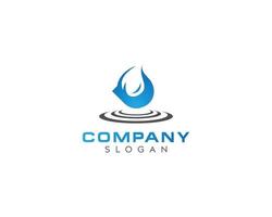 logo astratto della goccia d'acqua, design del logo vettoriale della goccia d'acqua della lettera d