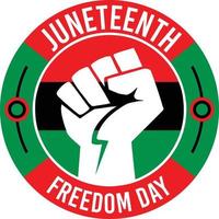 juneteenth liberty bandiera rossa, nera e verde colori grafica vettore