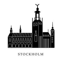 capitali europee, città di Stoccolma vettore