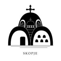 capitali europee, città di skopje vettore