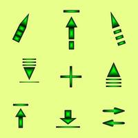 nuova raccolta di icone impostate freccia verso l'alto download direzione infografica sfondo astratto illustrazione vettoriale