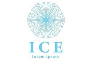 design dell'icona del logo di cristallo di ghiaccio vettore