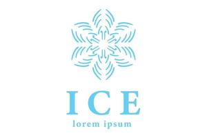 design dell'icona del logo di cristallo di ghiaccio vettore