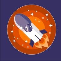 vettore di illustrazione in stile cartone animato spazio, cosmonauta e galassia