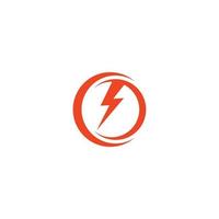 vettore di progettazione del logo di energia del fulmine