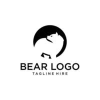 orso logo con illustrazione vettoriale su sfondo bianco