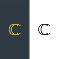 lettera iniziale cc logo design vettore