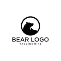 orso logo con illustrazione vettoriale su sfondo bianco