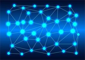 progettazione grafica tecnologia del diagramma di rete a punti luminosi per l'illustrazione vettoriale