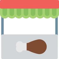 illustrazione vettoriale del negozio di pollo su uno sfondo. simboli di qualità premium. icone vettoriali per il concetto e la progettazione grafica.
