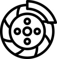 illustrazione vettoriale del freno a disco su uno sfondo simboli di qualità premium. icone vettoriali per il concetto e la progettazione grafica.