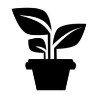 vaso di piante icona vettore isolato su sfondo bianco.