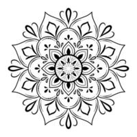 mandala di fiori circolari con stile floreale vintage, motivo orientale mandala vettoriale, elemento decorativo disegnato a mano. design unico con fiore petalo. concetto relax e meditazione uso per il libro del logo della pagina vettore