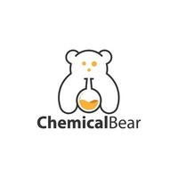 logo dell'orso chimico vettore