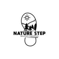 logo del passo della natura vettore