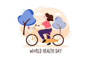 concetto di illustrazione della giornata mondiale della salute. illustrazione piatta isolata su sfondo bianco vettore