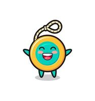 personaggio dei cartoni animati felice bambino yo-yo vettore