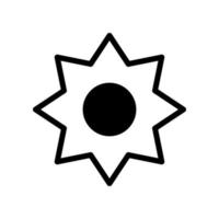 modello di icona del sole vettore