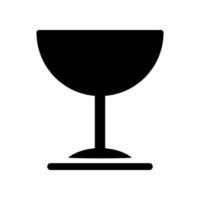 icona del bicchiere di vino vettore