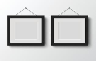 cornice per foto in bianco su sfondo grigio. illustrazione vettoriale