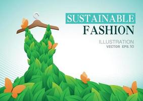 moda sostenibile o vettore di illustrazione di moda eco.