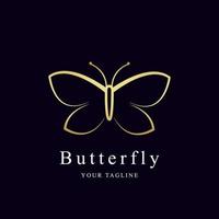 il lusso del logo sfumato della farfalla è adatto a qualsiasi attività commerciale vettore
