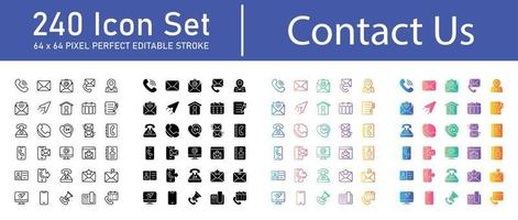 contattaci icon pack vettore