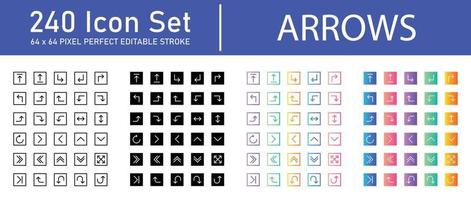 pacchetto icone frecce vettore