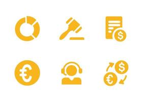 disegno vettoriale, set di icone di forma finanziaria, miglioramento aziendale e idea vettore