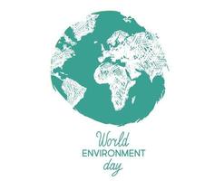 giornata mondiale dell'ambiente, illustrazioni disegnate a mano. vettore