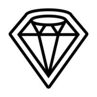 un'icona della linea di gioielli con diamanti per app o siti Web vettore