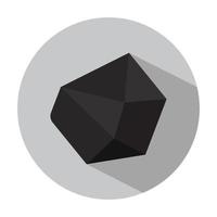 carboni o icona vettore piatto di pietra per app e siti Web