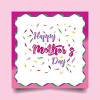 felice festa della mamma social media pentole, banner, modello di progettazione di carte vettore