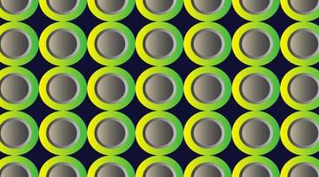 anelli concentrici verdi e gialli. sfondo futuristico astratto. illustrazione geometrica vettoriale. forme radiali. design futuristico della copertina. concetto di stile di trasmissione minimalista. vettore