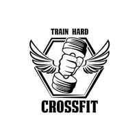 modello di progettazione del logo crossfit vettore