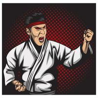 vettore di combattente di karate
