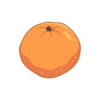 un'arancia in stile cartone animato. illustrazione di cibo frutta isolato vettore. vettore