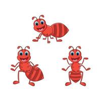 simpatico cartone animato animale formica vettore