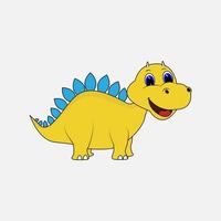 simpatico cartone animato animale dinosauro vettore